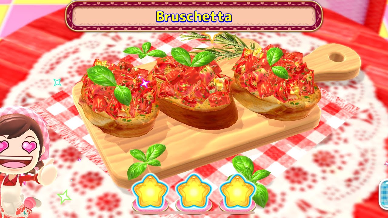 Cooking mama cuisine recipe #106 NO COMMENTARY// bruschetta 