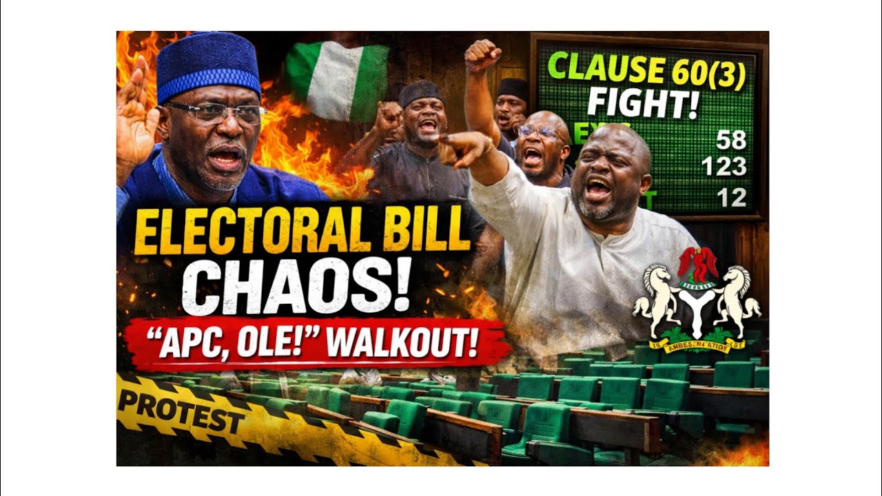 CHAOS In Reps! Opposition Walks Out Over Electoral Bill, Shouts “APC, Ole” |