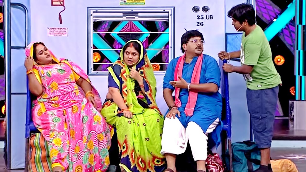 कुंभ मेळ्याला जाताना यूपी&ndash;बिहारवाल्यांनी गौरव मोरेची Reservation सीट हडपली - HasyaJatra Comedy Scene