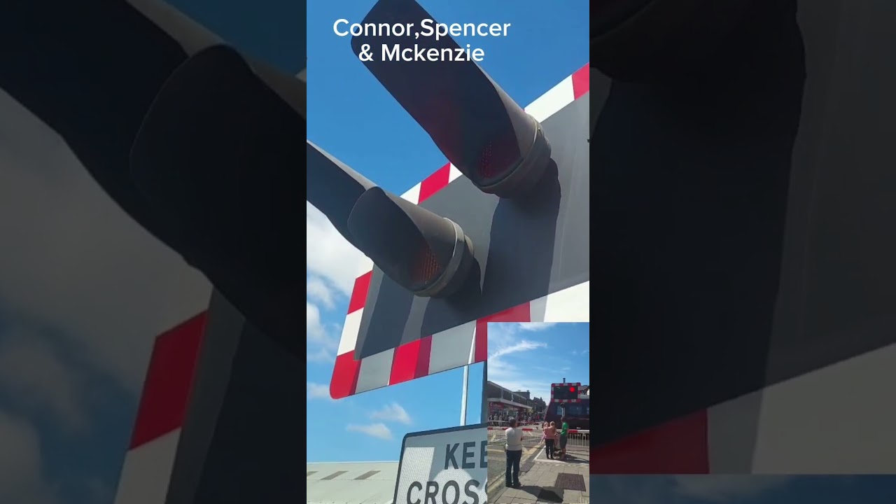 Connor & his friends Train Spotting Newark Castle on the Newark Castle level crossing 