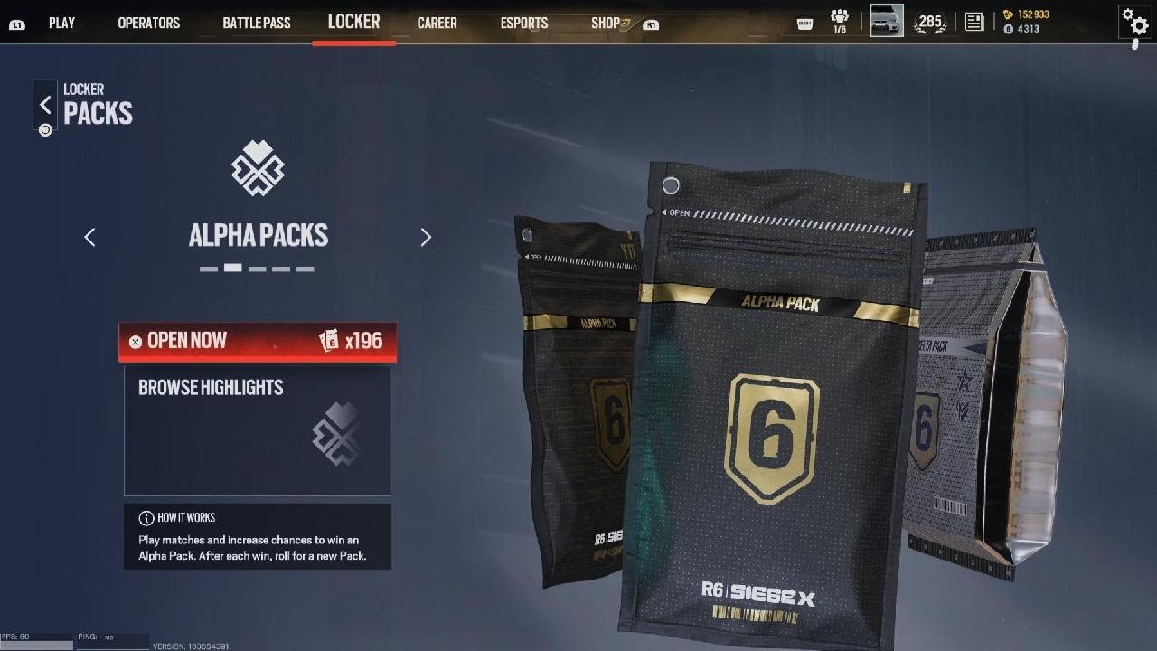 Tom Clancy's Rainbow Six Siege 196 Year 10 Alpha Packs