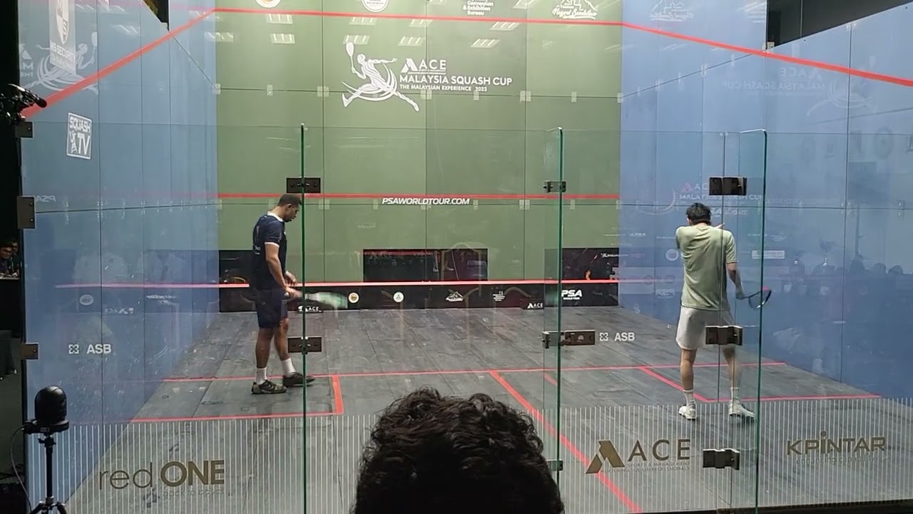 Mostafa Asal w super quick Ryunosuke Tsukue, Squash Ace Malaysia Cup, Set 2, 8 November 2023
