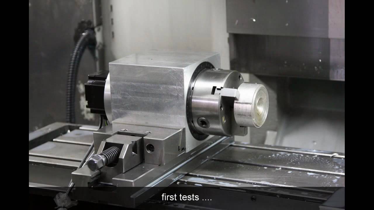 selfmade 4th axis for haas machine , making of slideshow