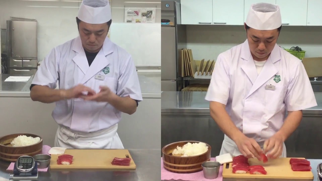 【一週目VS八週目】寿司の握り方の上達│How to make sushi 8 weeks before-after│東京すしアカデミー