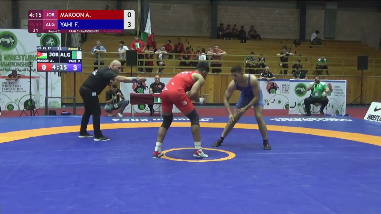 Abdallah Abd Elqader Ahmad MAKOON JOR vs  Fares YAHI ALG   2024 U17 & U23 Arab Championship   Round