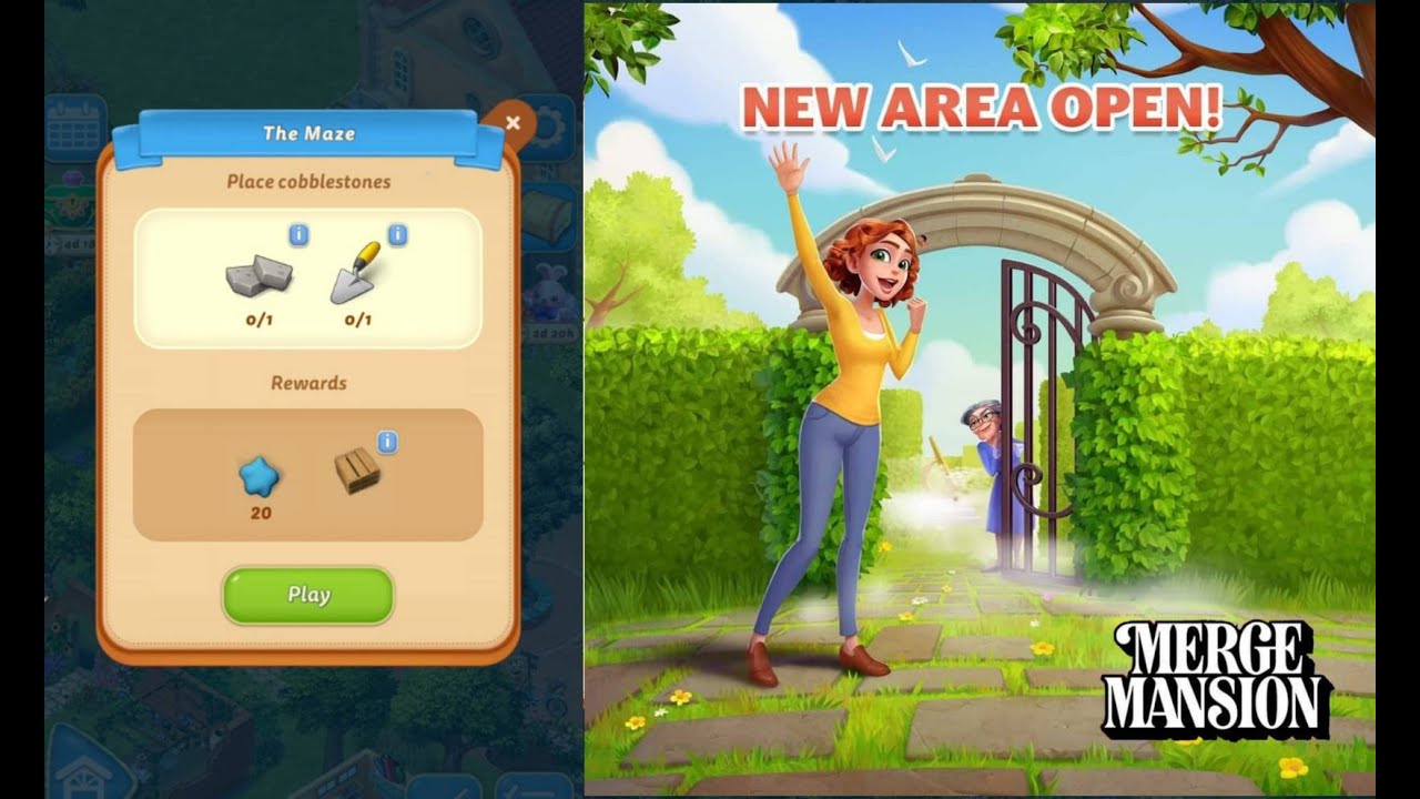 Merge mansion-- MAZE  LEVEL 34/ Level 40 Part 83 #mergemansion