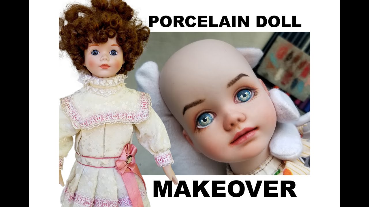 PORCELAIN DOLL REPAINT PROJECT - PART THREE / Repainting a porcelain doll's face with soft pastels