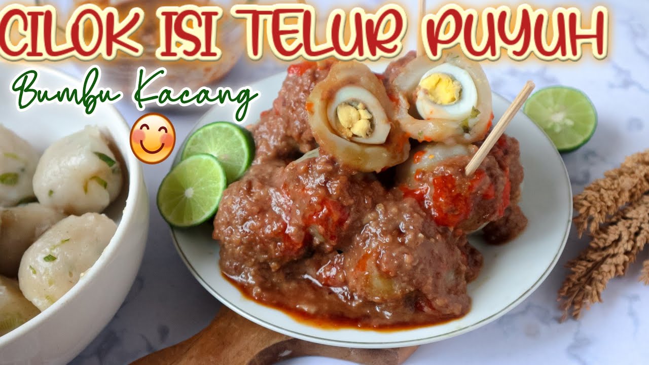 CILOK ISI TELUR PUYUH TETAP EMPUK WALAU SUDAH DINGIN || CARA BUAT CILOK BUMBU KACANG