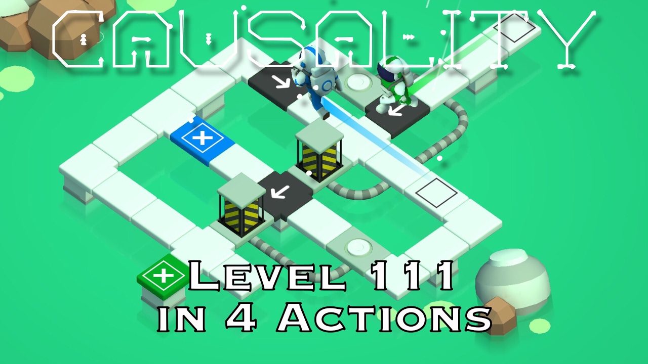 Causality: Set 1, Level 111 in Only 4 Actions Walkthrough & Solution - Achievement (by Loju Games)