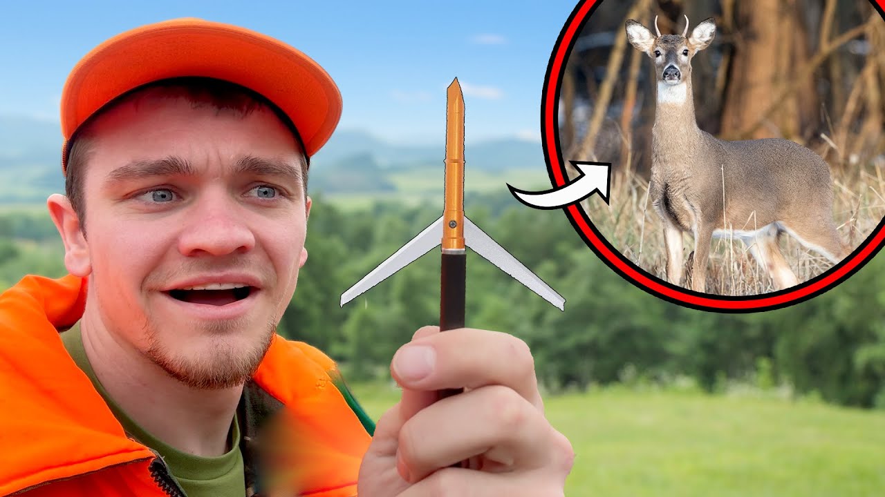 Deer Hunting with Massive Broadhead Arrow Tips!