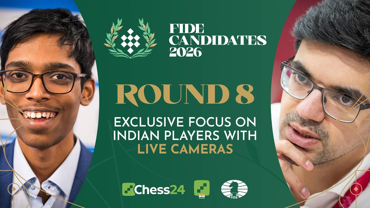 FIDE Candidates Round 8 | Pragg, Divya, Vaishali in action