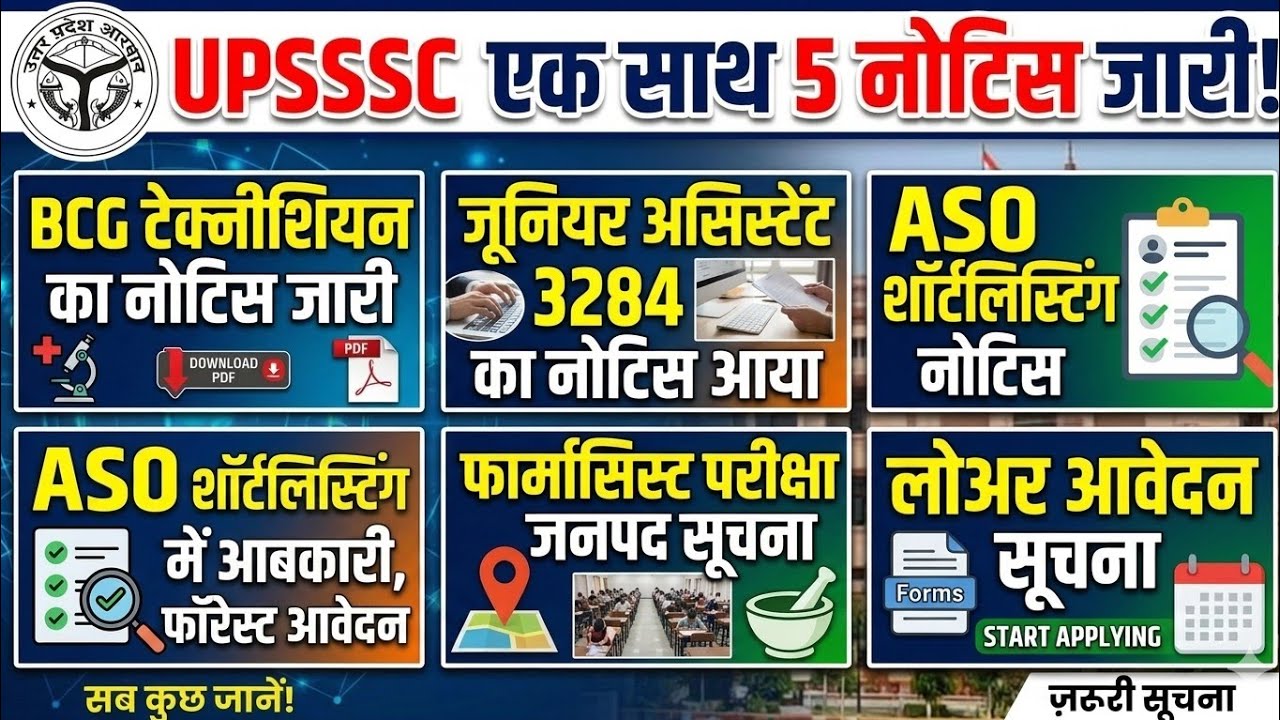 UPSSSC Latest News | 3284 Answer Key | 3284 Final Answer key | ASO Shortlist | Upsssc | Upsssc News