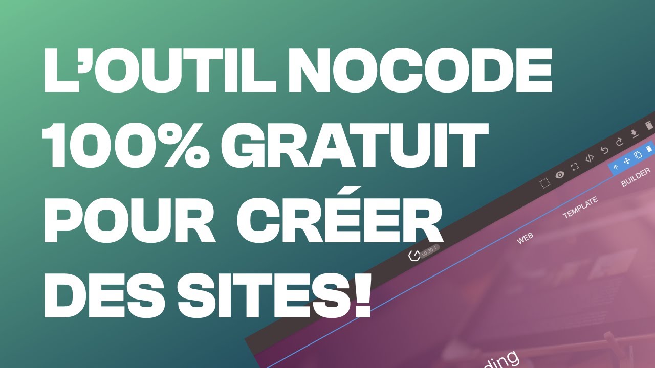 Un outil gratuit pour créer son site internet sans coder ! #nocode