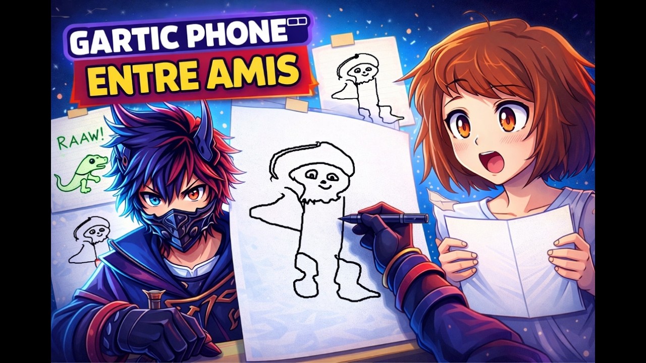 gartic phone entre amie c'est vraiment drôle @moustagaming93 @clepaladin