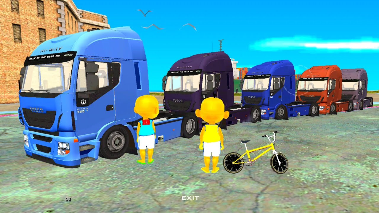 Upin ipin baru Pamer Semua Truk Seharian , Jarjit Mael berulah bawa Lari Mobil Truk 🤣 Dunia Poyo