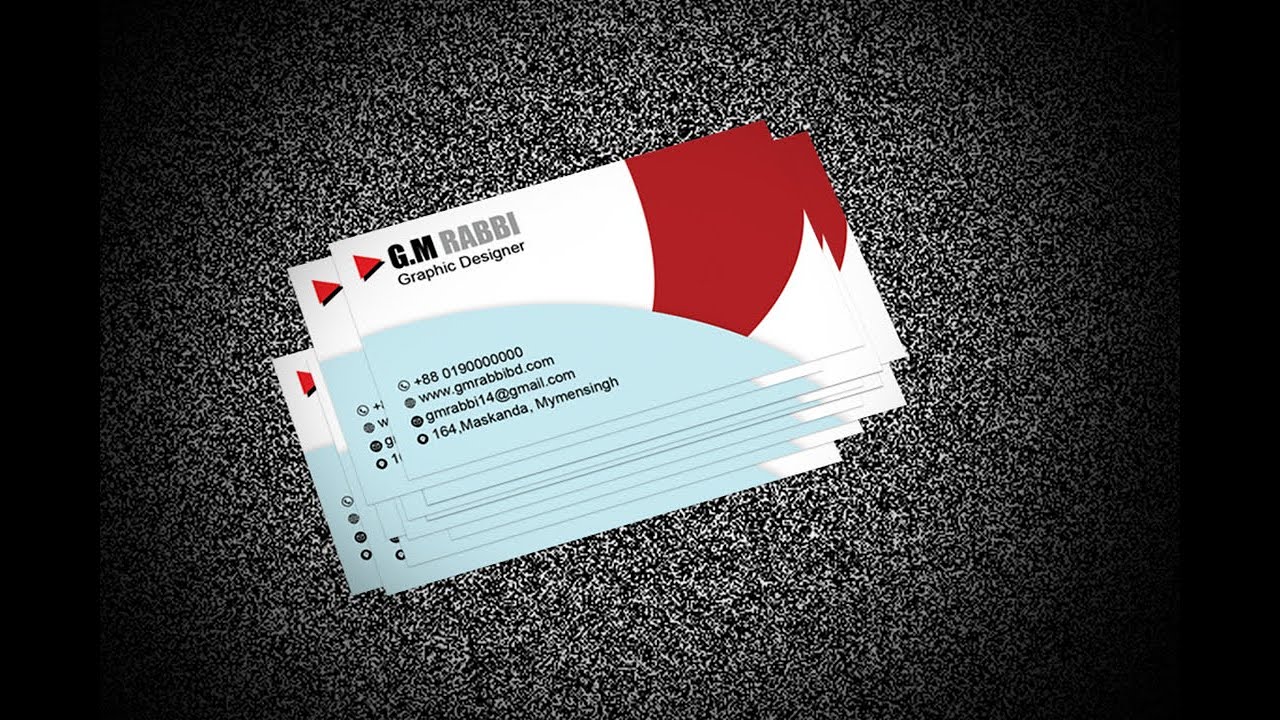 BUSINESS CARD DESIGN WITH MOCKUP