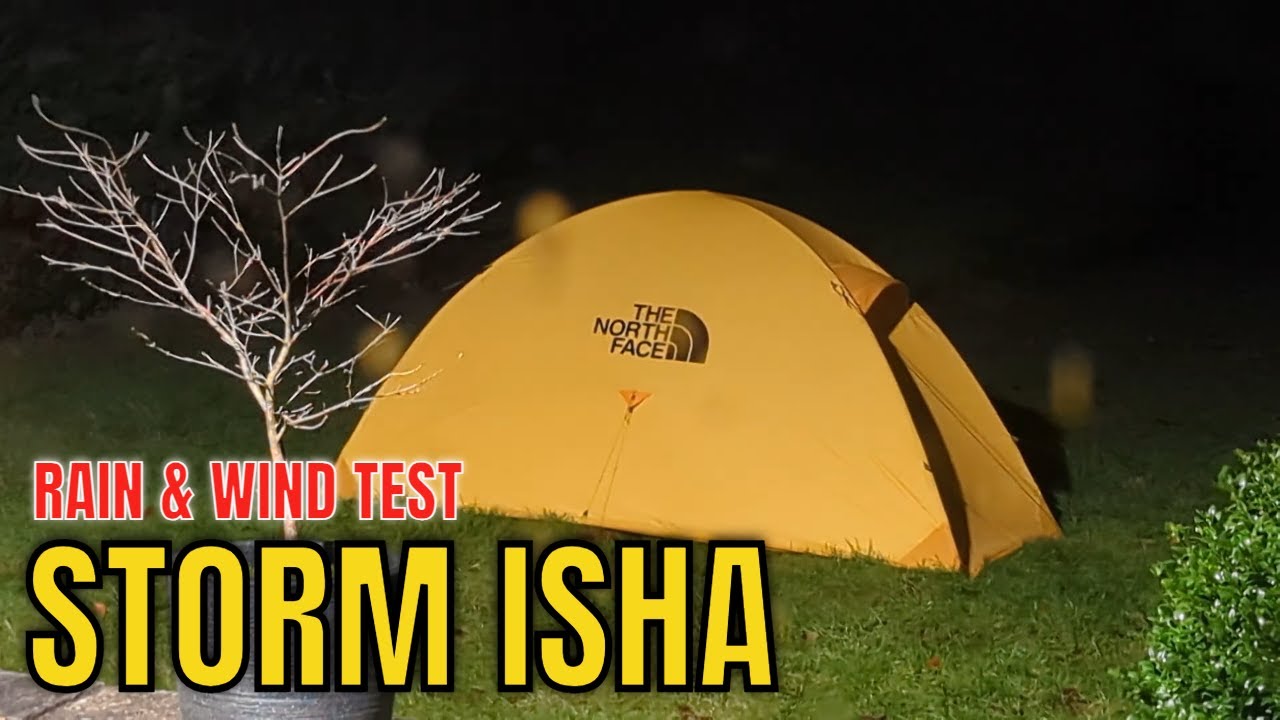 #320 STORM ISHA Driving Rain & Wind Test | The North Face Assault 2 AMK Futurelight Fabric Tent |