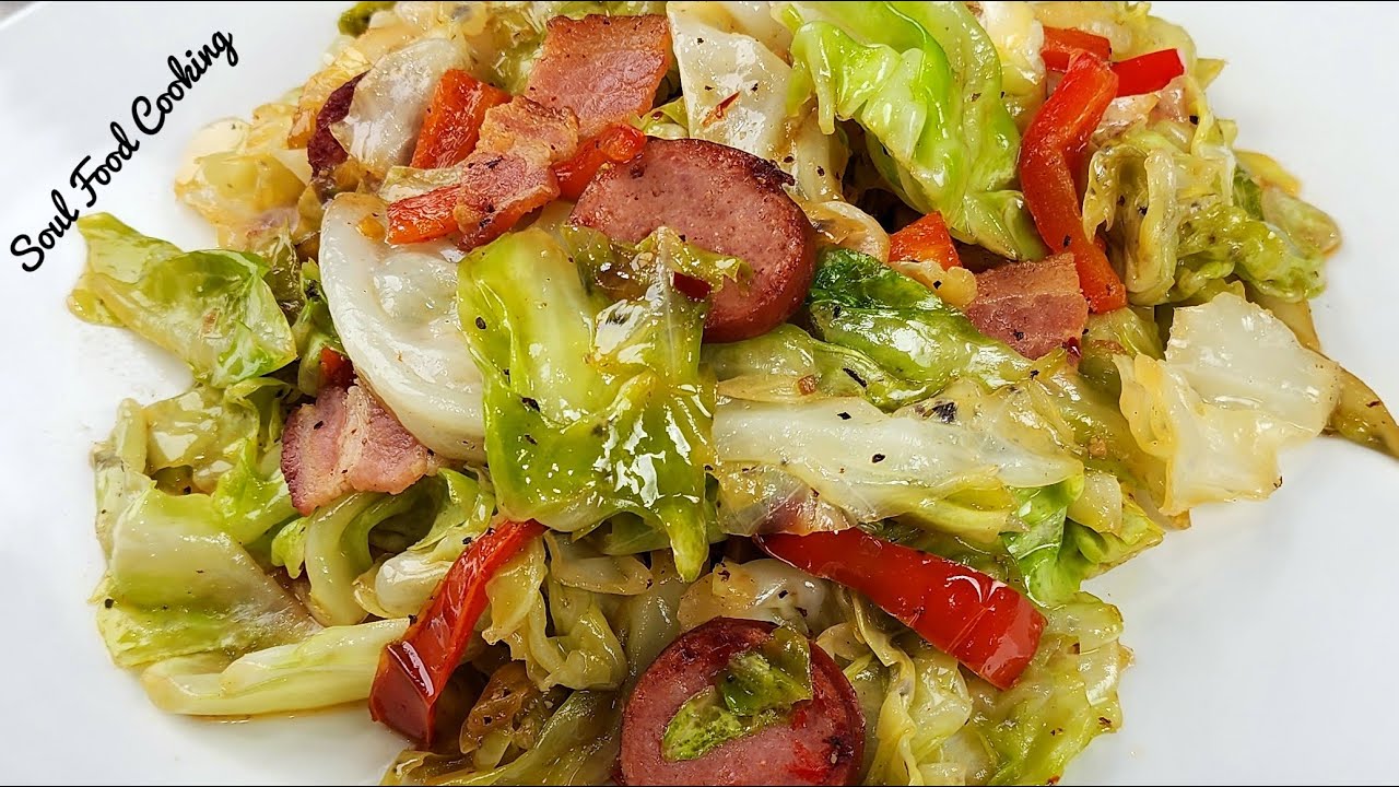 Как приготовить лучшую жареную капусту — Рецепт жареной капусты — #SoulFoodSunday