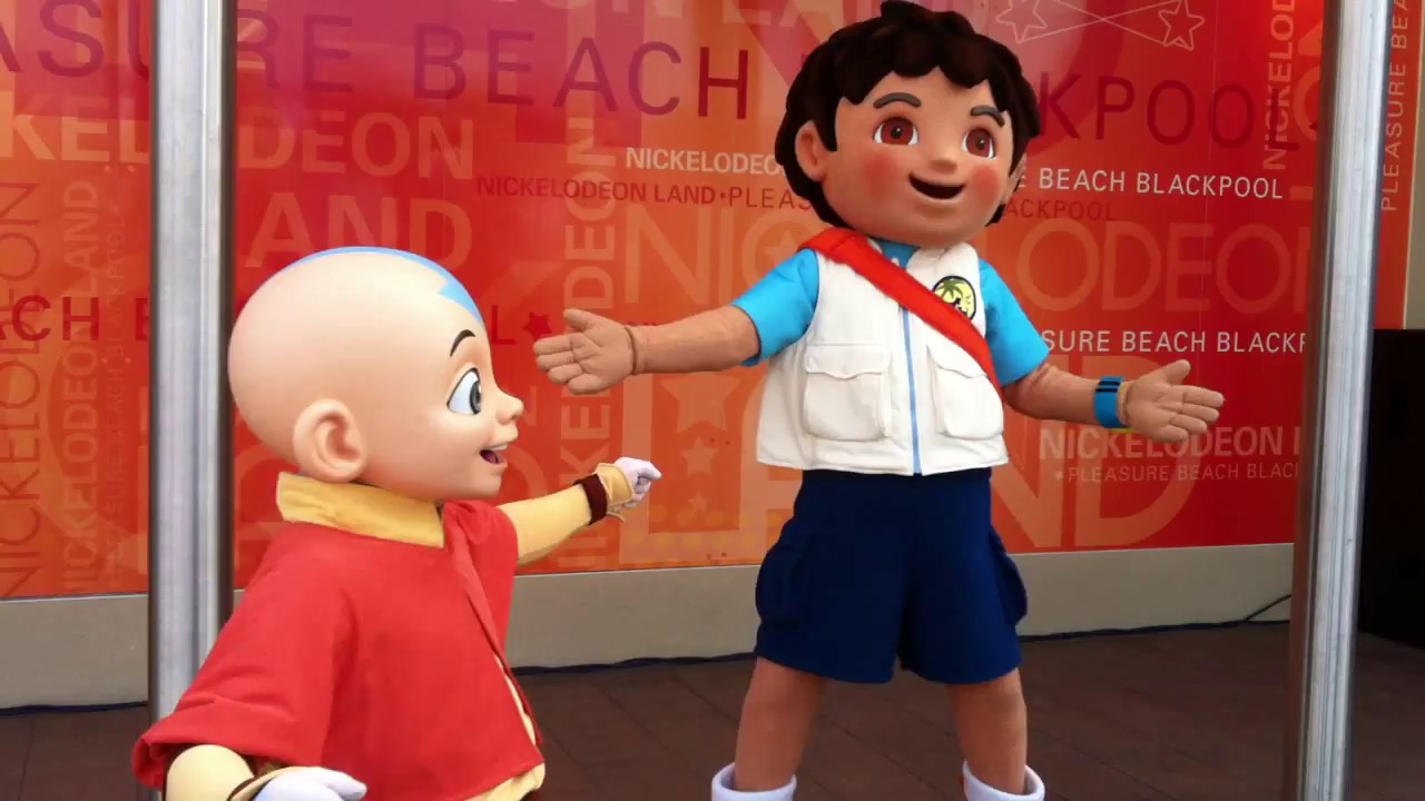 Diego and Aang dancing to the Go Diego Go Theme Song / Tune at Nickelodeon Land, Blackpool