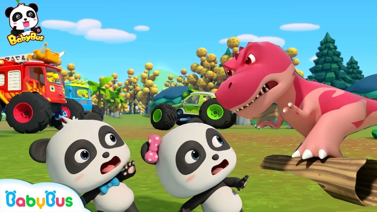 Mobil Monster Lebih Kuat Daripada Dino | Lagu Anak-anak | BabyBus Bahasa Indonesia