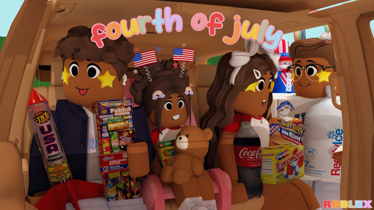 Family's FOURTH OF JULY🍔 *COOKOUT* Roblox Bloxburg Roleplay #roleplay