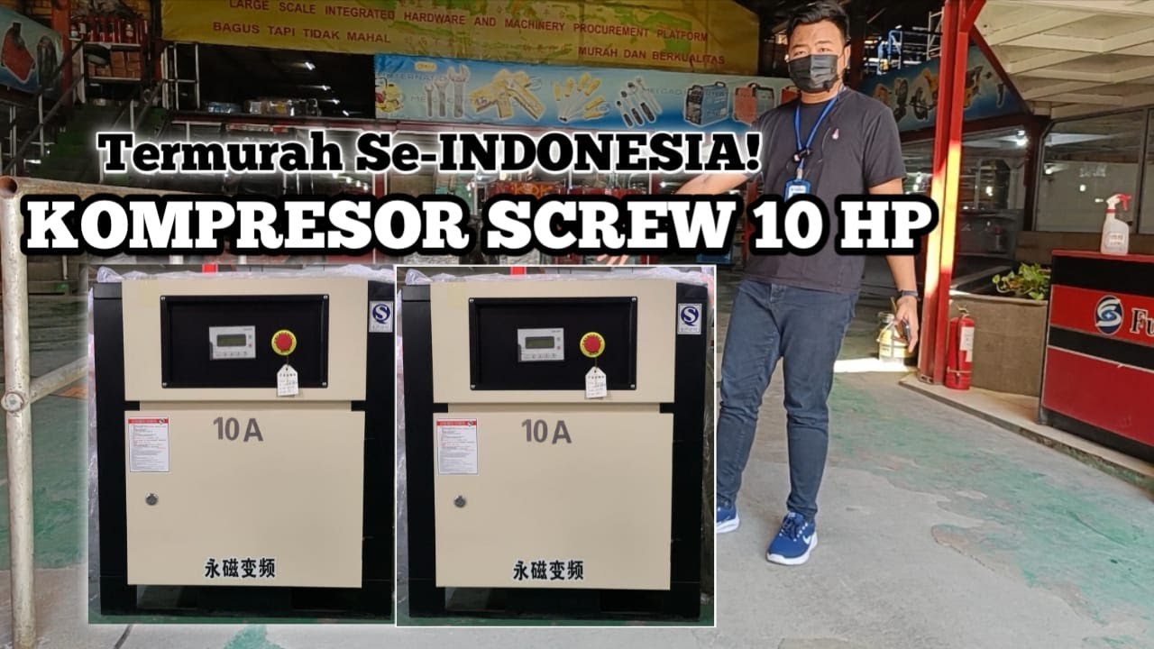 Test Performa! Kompresor Screw 10 HP Ter-MURAH Se-INDONESIA! | Kompresor Screw 10hp