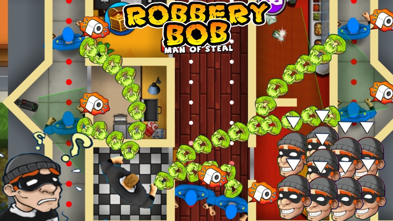 Robbery Bob : Use 300 Rotten Donut - 300 Teleport Mine - Agent Costume Extras Part 83