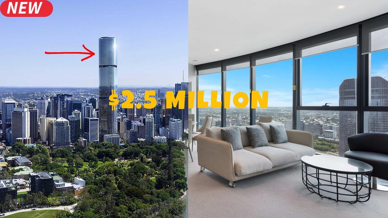Внутри квартиры стоимостью 2,5 миллиона долларов в Brisbane Sky Tower с самым захватывающим видом