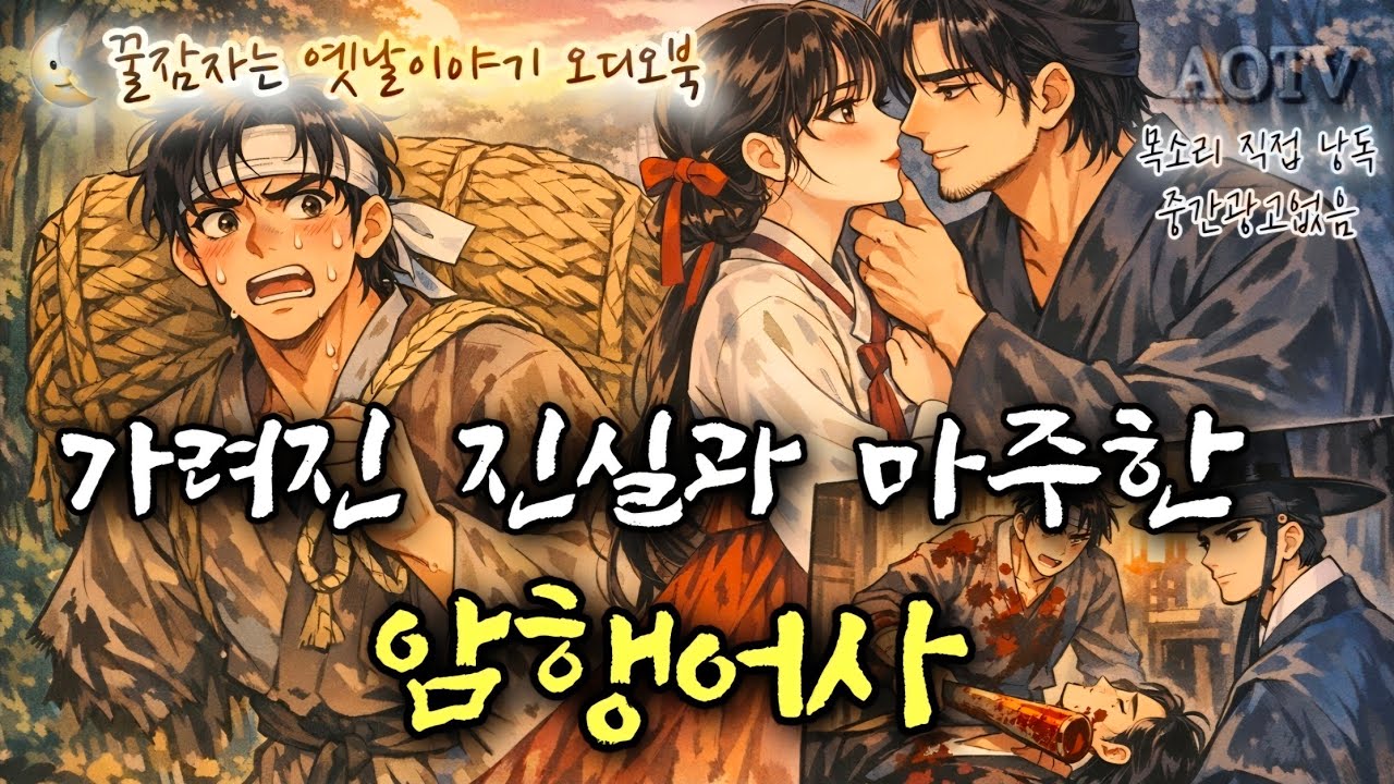 🌜가려진 진실과 마주한 암행어사 등 옛날이야기 2편, 중간광고없는 잠자리동화, 어른 전래동화, 전설, 설화, 민담, 책 읽어주는 여자. 오디오북, ASMR