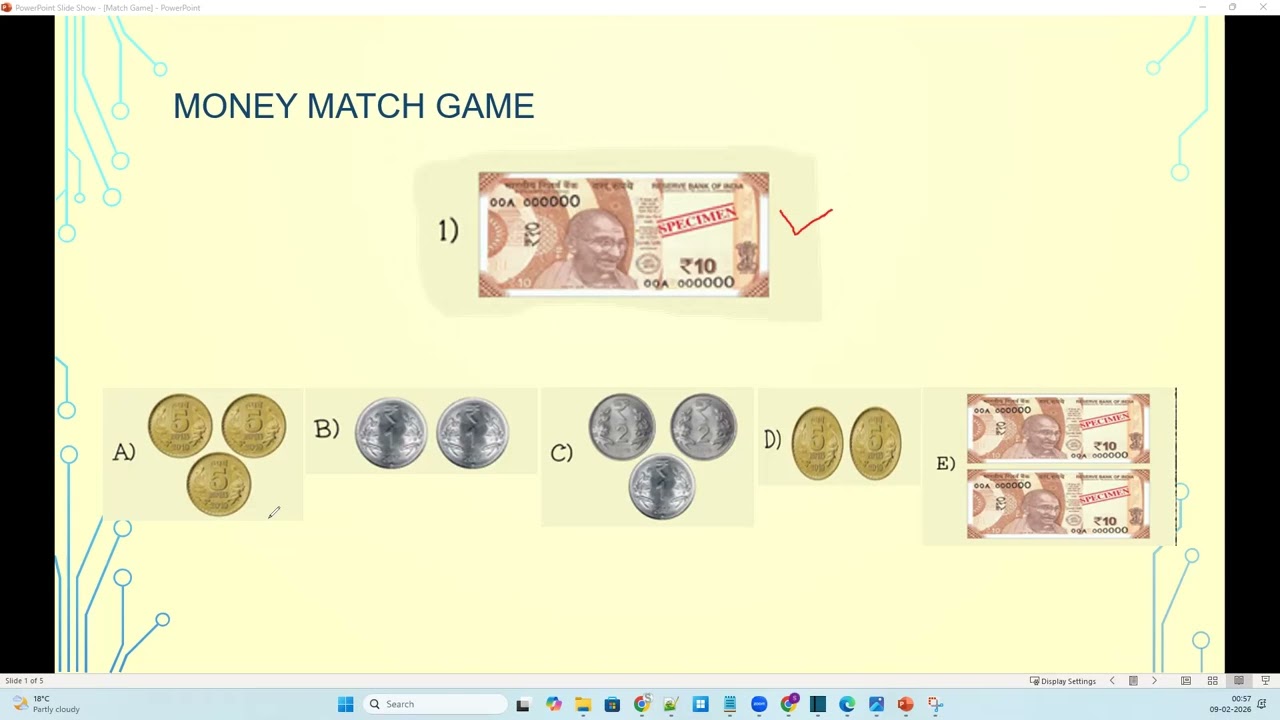 05Money Match Game Page6 National Finance Olympiad Personal Finance Handbook Fr Grade 1&2 Kid Litrcy