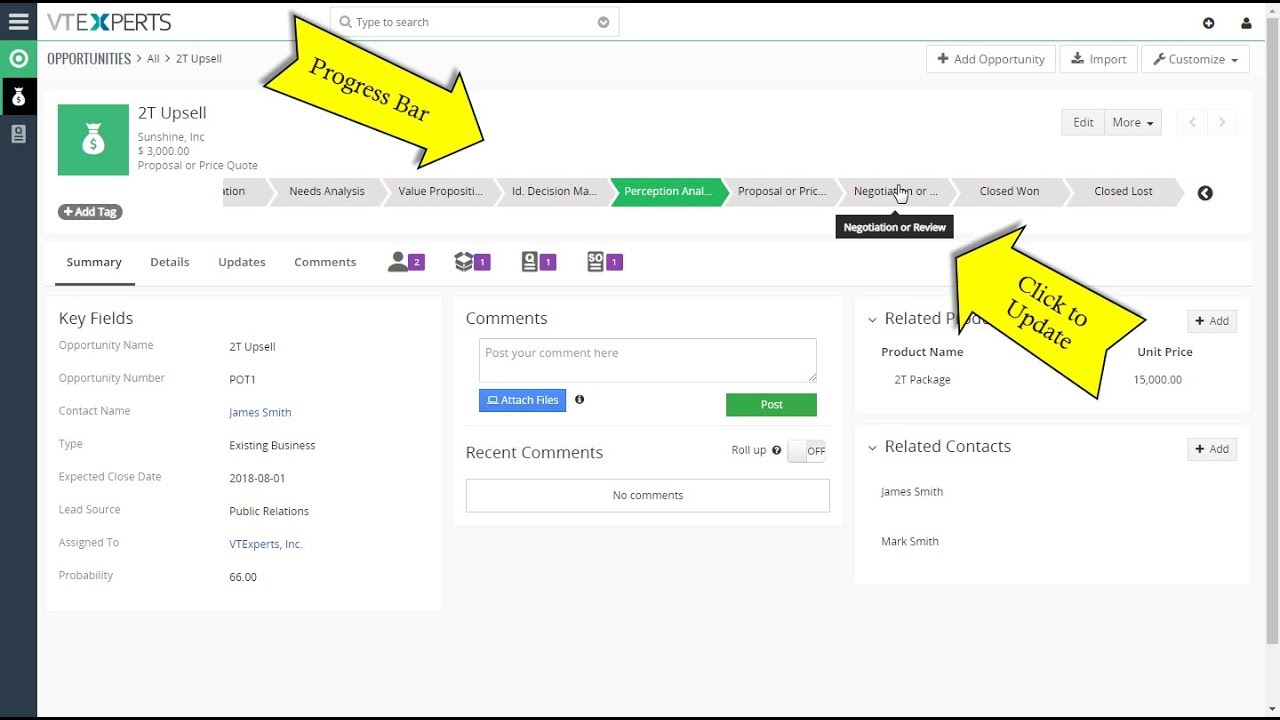 Progress Bar - Extension for VTiger