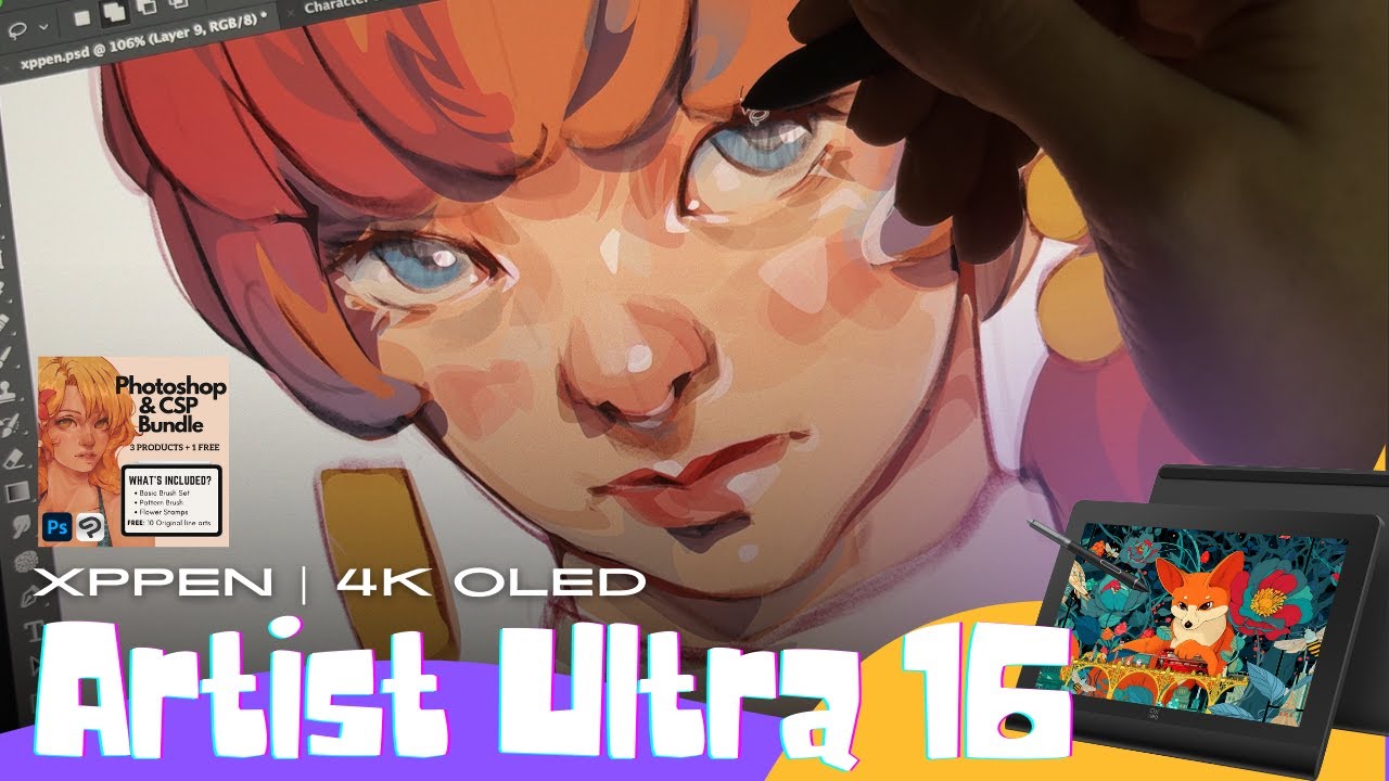 XPPEN Artist Ultra 16 (4K OLED) | Unboxing + Drawing Process