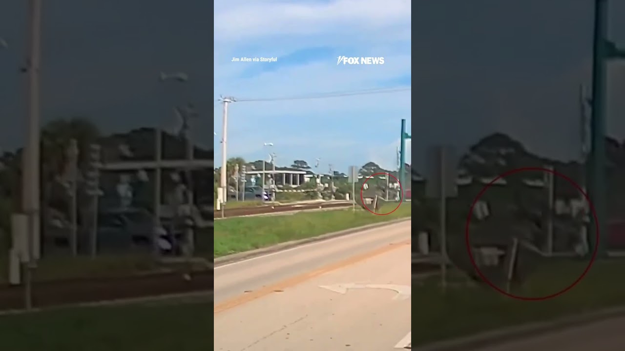 Man lifts railroad gate SAVING woman from oncoming train #shorts #us #news #foxnews
