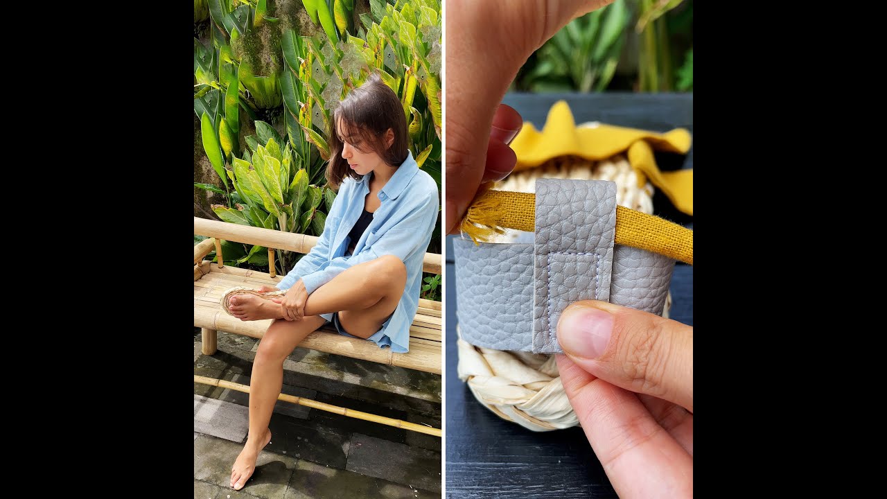 &iexcl;Hizo unas elegantes sandalias con hojas de ma&iacute;z! &iexcl;Incre&iacute;ble reciclaje! 👡