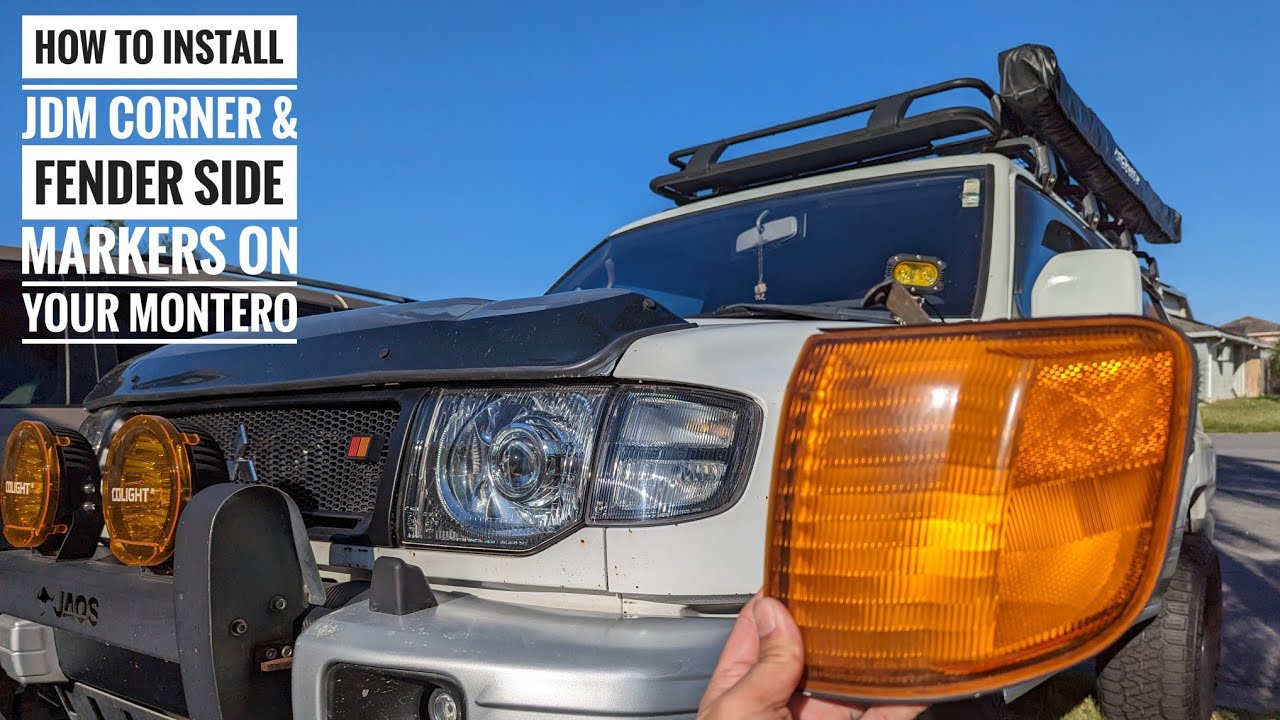 Как установить JDM угловые фонари на Monteros Gen 2 / 2.5 и JDM боковые габаритные огни на Monter...