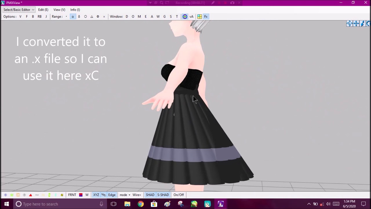[3D Modelling] Making a Skirt in Metasequoia for MMD