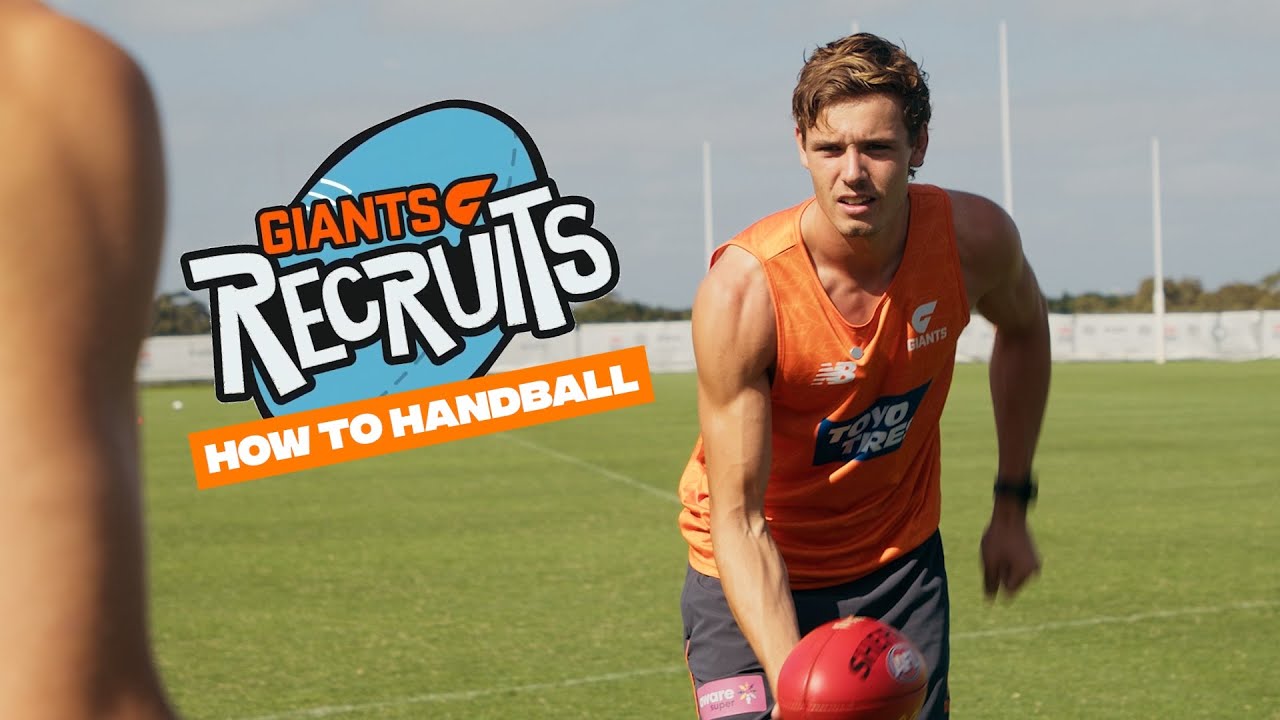 GIANTS Recruits: How To Handball A Footy