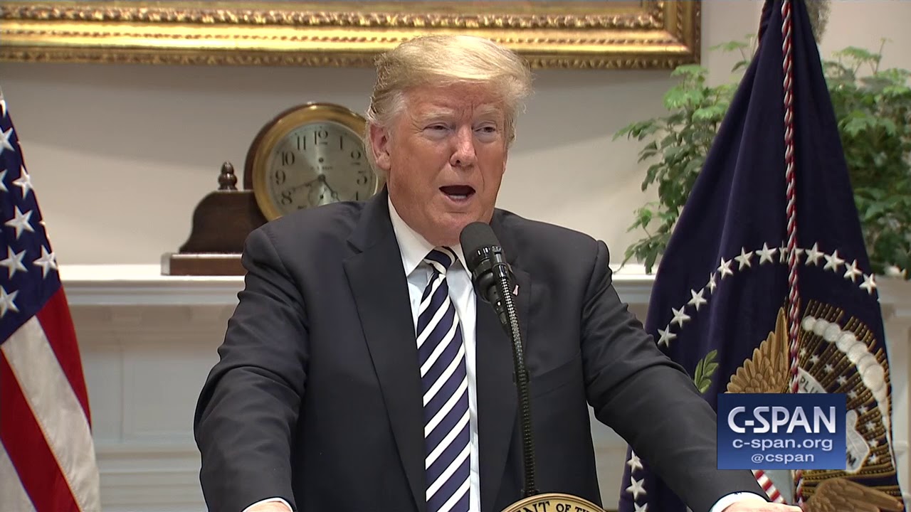 Word for Word: Pres. Trump Says Rocks Thrown by Migrants 
