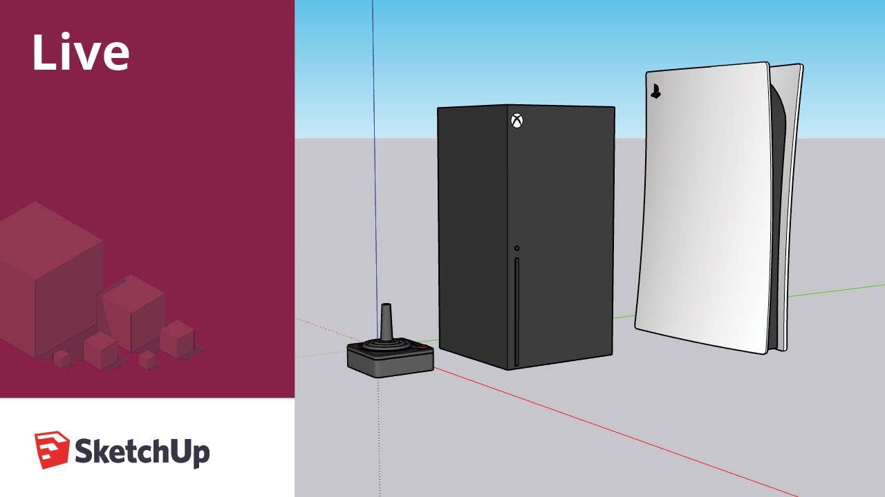 PS5 vs Xbox X! Modeling both in SketchUp!