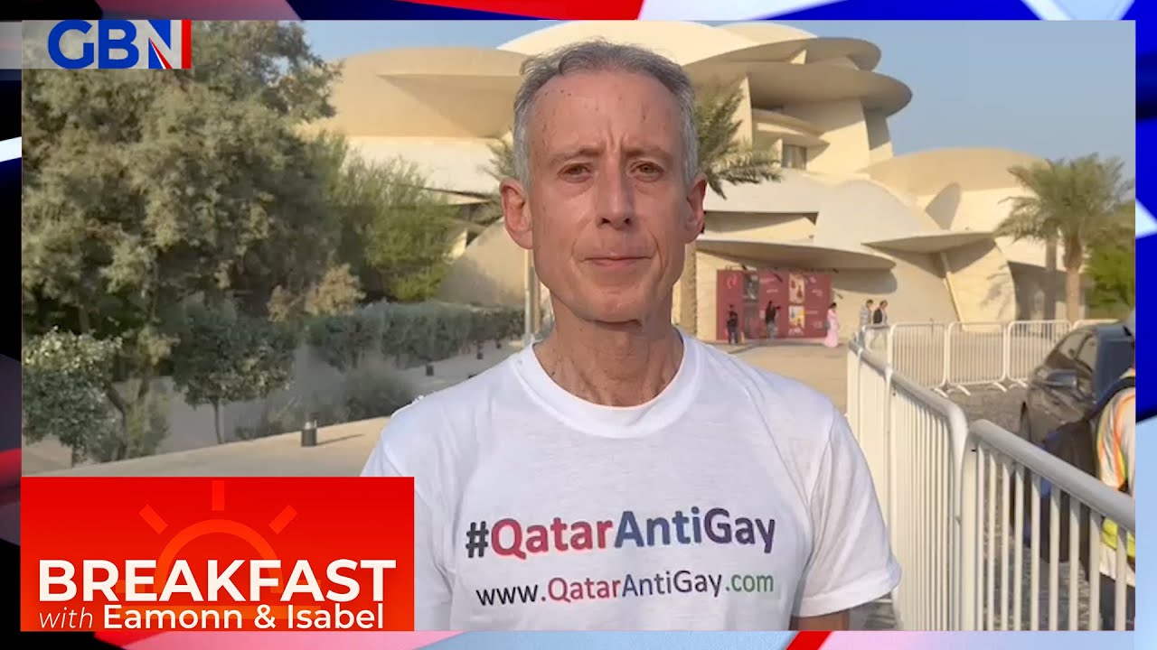 Peter Tatchell 'arrested' while protesting against treatment of LGBT people in Qatar
