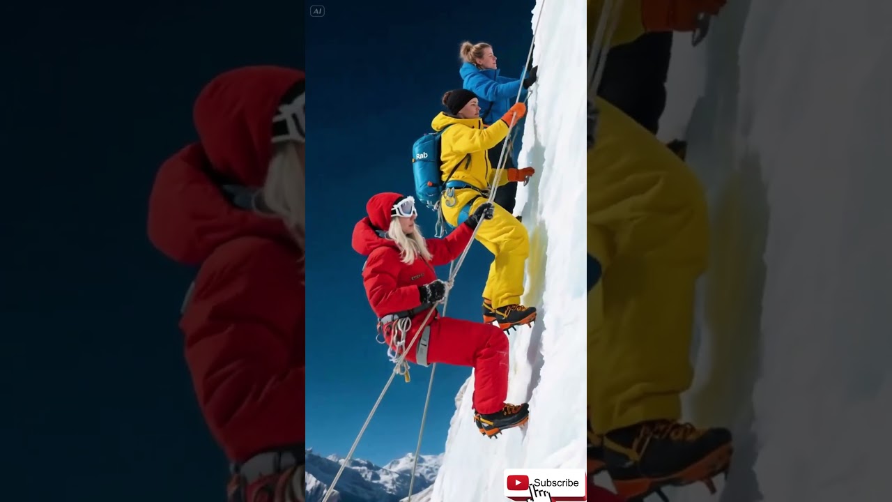 Climbing the Ice Wall in the Storm &ndash; Epic Female Expedition #beauty #love #fashion #snow  #model