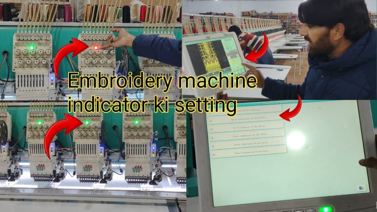 Embroidery machine indicator setting| aslam sultan mix vlog