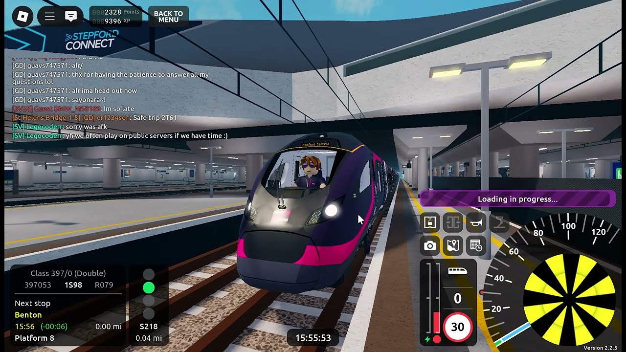 Roblox SCR V2.2.5 Stepford Express Class 397/0 R079 Benton → Stepford Central
