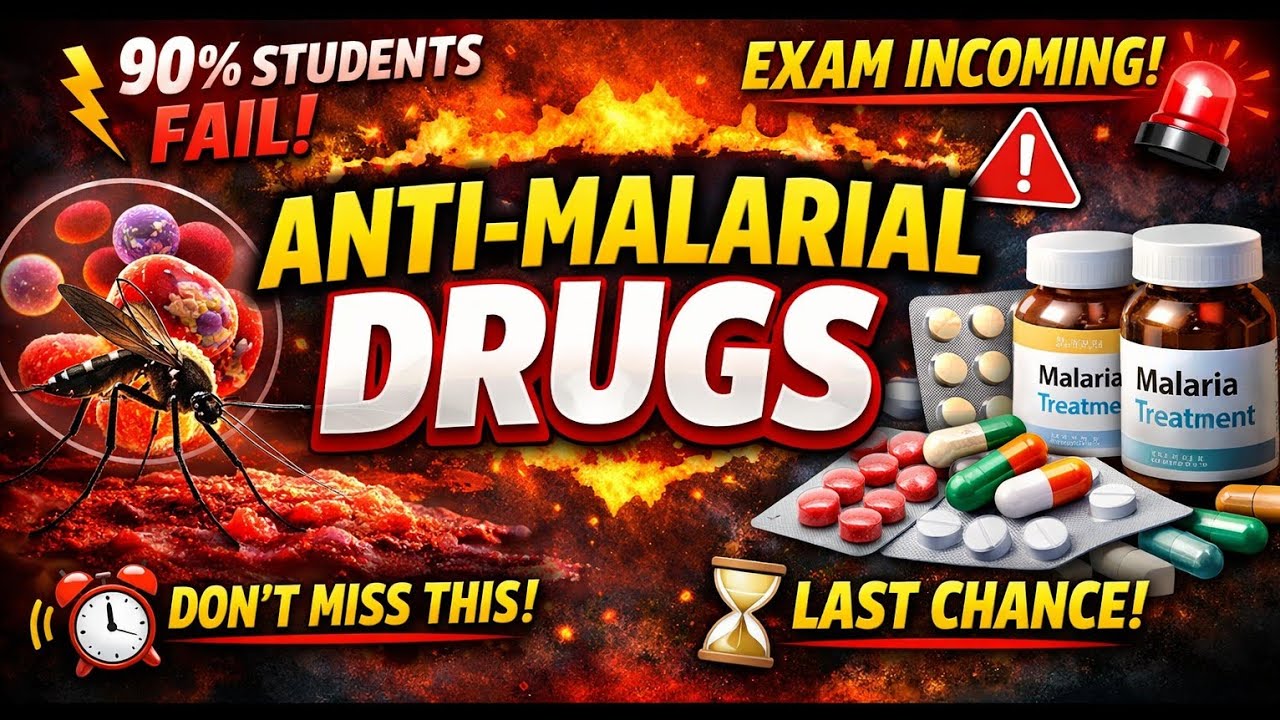 16. ⚠️ 5–7 Questions Guaranteed from Anti-Malarials | Are You Ready?
