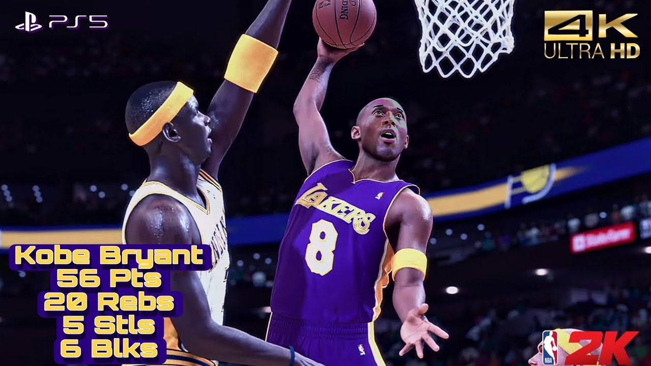 NBA 2K - Kobe Bryant Historic Performance (56 PTS) vs. Pacers | MyNBA Eras 2004-05 Season