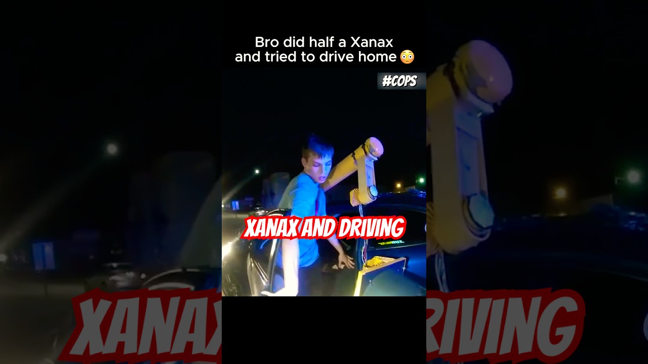 Bro Took Xanax and Crashed into a Light Pole 😳 #cops