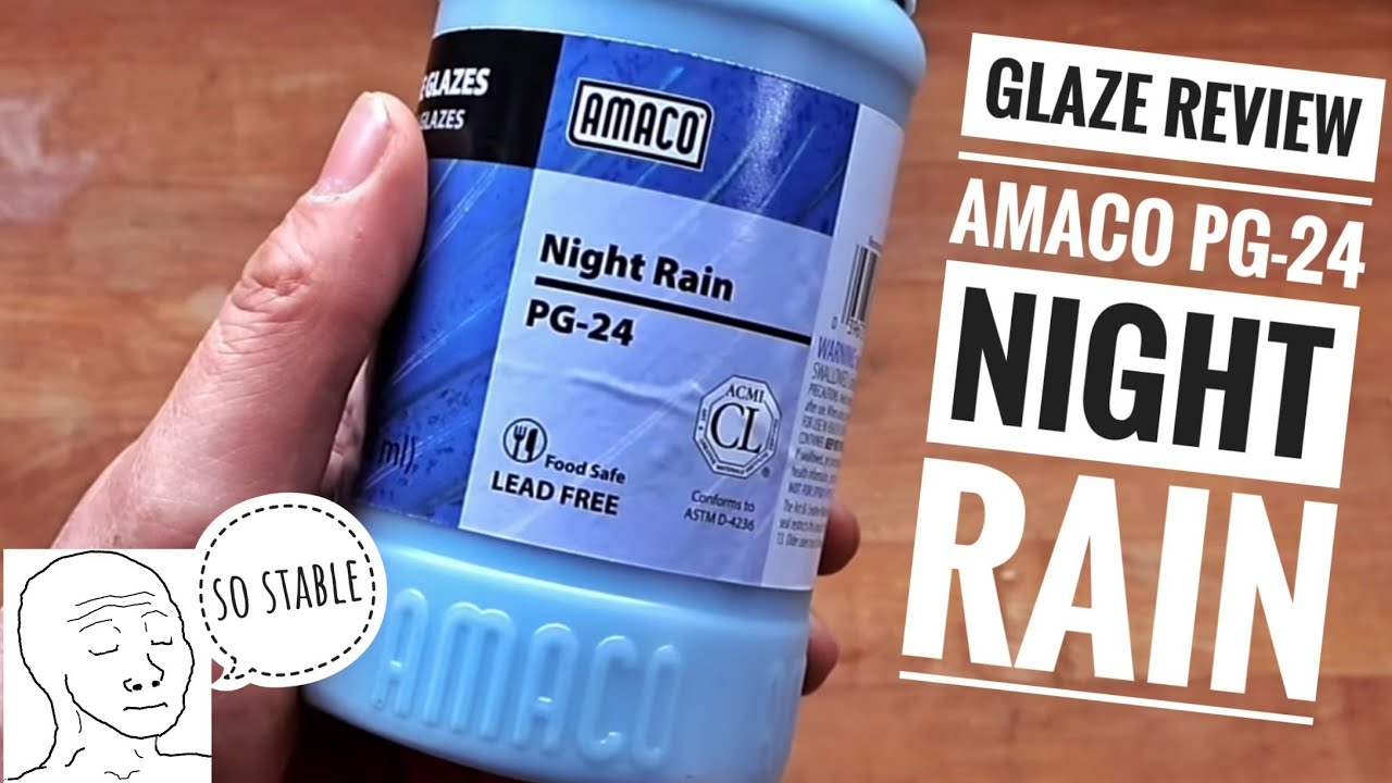 Glaze review AMACO pg-24 Night Rain