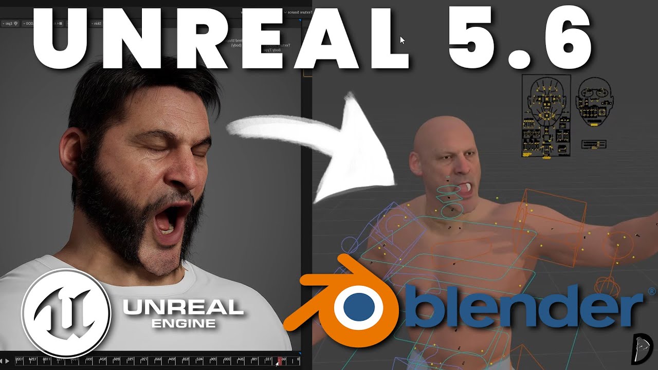 НОВЫЙ рабочий процесс Unreal Engine 5.6 Metahuman в BLENDER!