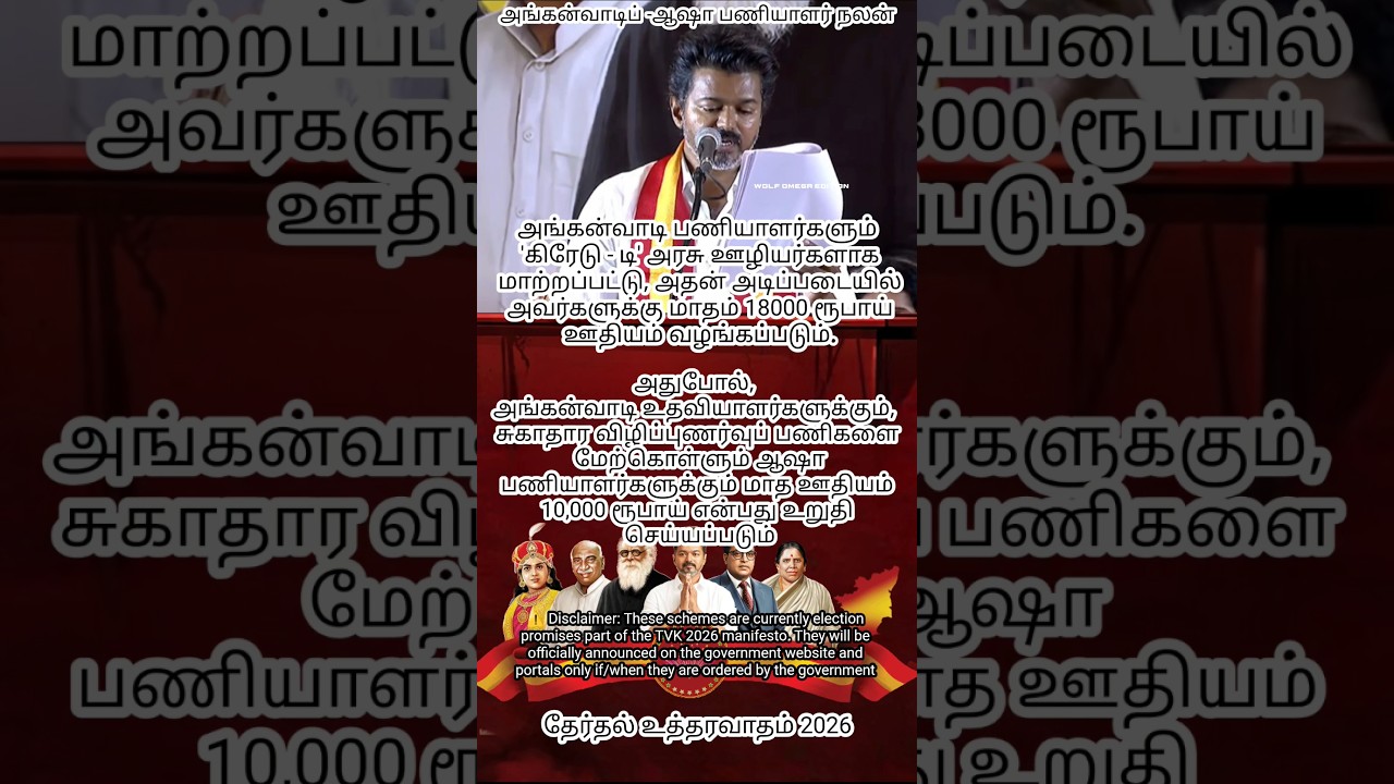 Vijay&rsquo;s Mega Welfare Policy for Anganwadi & ASHA Workers! 👩&zwj;🍼✨ | TVK Scheme #cmvijay #tvk #vijay