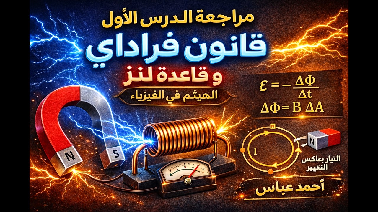 مراجعة الدرس الأول فى الفصل الثالث 3 ثانوى (قانون فاراداى وقاعدة لنز)